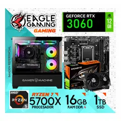 NVIDIA - PC Gamer AMD Ryzen 7 5700X - RTX 3060 12GB - RAM 16GB - SSD 1TB"