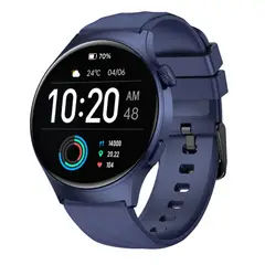 MICCELL - Reloj Inteligente Azul con Asistente de Voz Monitor Cardíaco y Modos Deportivos