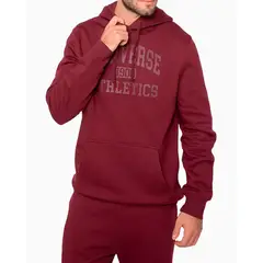 CONVERSE - Polera Hombre Basic Hoodie Guinda