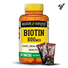 Mason Natural - Vitamina Mason Biotin 800 Mcg 60 Tab