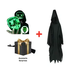 GENERICO - Disfraz Pack de Purga Led más Accesorio Sorpresa Talla M