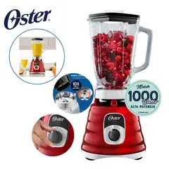 OSTER - Licuadora Clasica de 3 Velocidades Roja