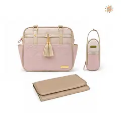 HORMIGUITA - BOLSO PAÑALERO TREBOL ROSADO