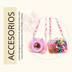 GENERICO - Juguete infantil con forma de cámara de fotos, set de belleza y accesorios para el cabello de niña