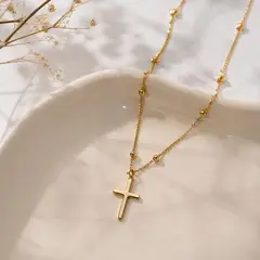 GENERICO - Collar de cruz para mujer