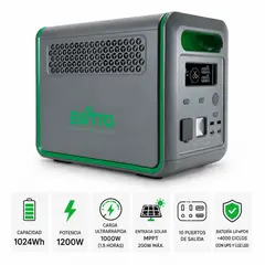 EWTTO - Estación de Energía Portátil ES1200 1200W 1024Wh LiFePO4