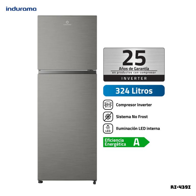 REFRIGERADORA 324 L TOP FREEZER PLATEADO - RI-439I
