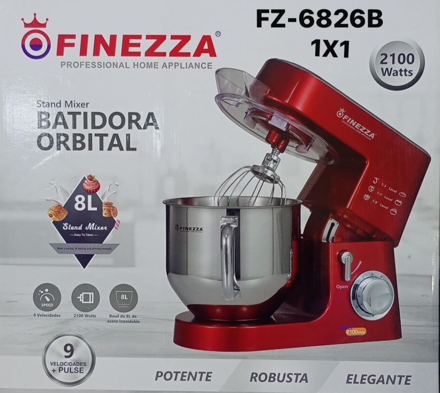 BATIDORA ORBITAL PLANETARIA DE 8LT 9 VELOCIDADES 2100W FZ-6826B NUEVO MODELO 2026