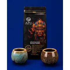 CAFE - Apu Café De Especialidad 200g Blend Puno - GRANO + 2 taza espresso japones
