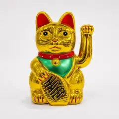 GIADE - Maneki Neko Gato de la Suerte Dorado 18CM