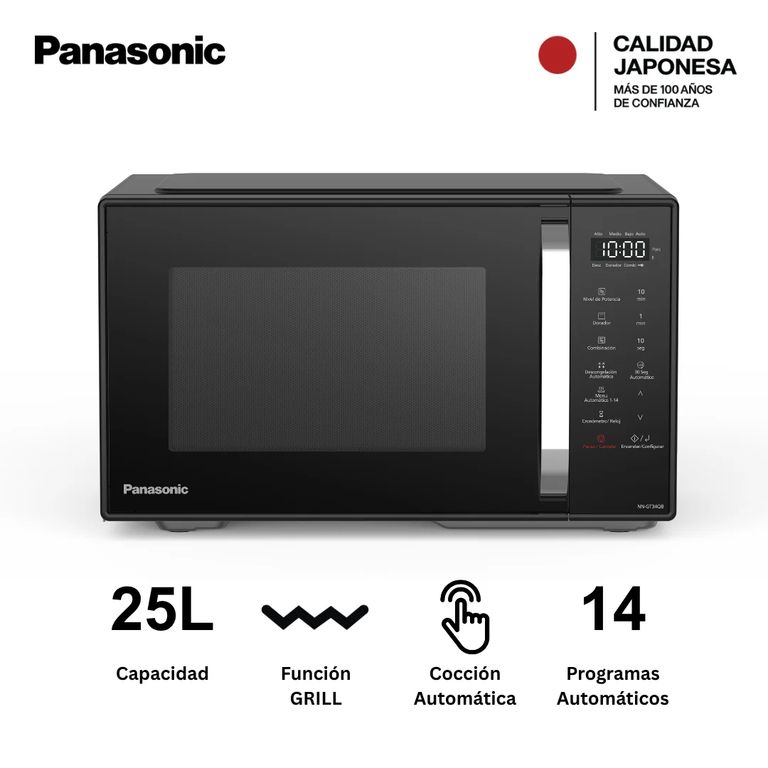 MICROONDAS 25 LT NN-GT34QBRPK NEGRO CON GRILL