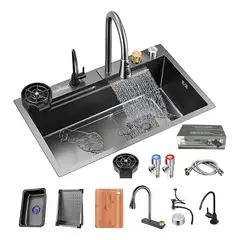 LABALAOS - Combo Lavadero Empotrado 80x45cm Acero Inoxidable Lavavaso