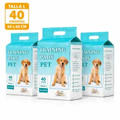 GENERICO - Tripack Pañal de Piso Absorbentes 60X60 - Training Pads Pet - talla L