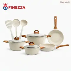 FINEZZA - - JUEGO DE OLLAS DE ULTRA GRANITO SET DE 11 PIEZAS