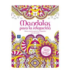 GENERICO - Mandalas para la relajación - Caja metálica con libro en tapa blanda - libro para colorear