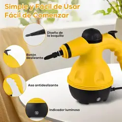 GENERICO - LIMPIADOR A VAPOR PORTATIL DE MANO MULTIUSOS COLOR AMARILLO