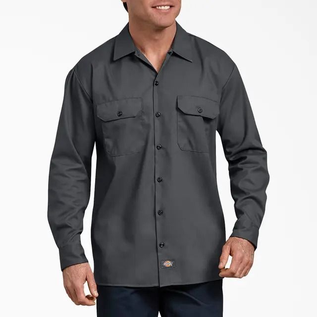 CAMISA TWILL HOMBRE MANGA LARGA COLOR CARBON WL675CH