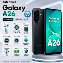 SAMSUNG - Galaxy A26 5G 6GB RAM 128GB NEGRO NEGRO