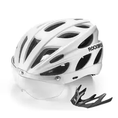 Rockbros - Casco TT-16 Con Lente fotocromatico Y Visera ciclismo, scooter, patineta