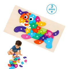 KIDS - Rompecabezas Numérico Grande de Madera del 1 al 20 en Forma de PERRITO para Niños