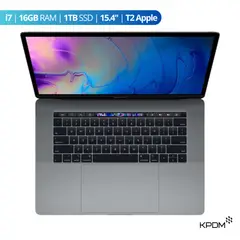 APPLE - MacBook Pro 2019 15.4” i7 16GB RAM + 1TB SSD Gris Espacial Reacondicionado Grado A