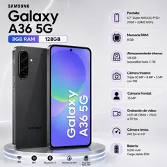 SAMSUNG - CELULAR A36 5G 8GB-128GB NEGRO