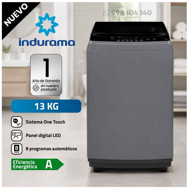 LAVADORA 13KG LRI-13DGR GRIS OSCURO