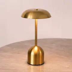GENERICO - Lampara De Mesa Led Recargable Inalámbrica Dorada Tactil