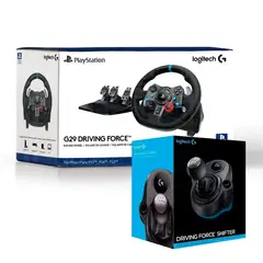 LOGITECH - Timón G29 Driving Force PS5 PS4 PC Y Palanca de Cambios