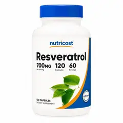 GENERICO - Resveratrol Nutricost 700 mg 120 Cápsulas