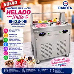 DAKOTA - Máquina de Helados Frito 2 Planchas DKF-2C - Modelo Nuevo