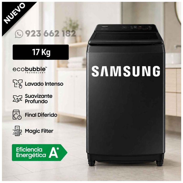 Lavadora 17KG Ecobubble WA17CG6441BV Negro