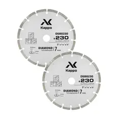 KAPPO - DISCO DIAMANTADO SEGMENTADO CORTE CONCRETO 9 (2 UND) -