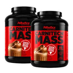 ATLHETICA NUTRITION - PACK X 02 - Proteina de Carne Carnitech Mass 3 KG - Chocolate