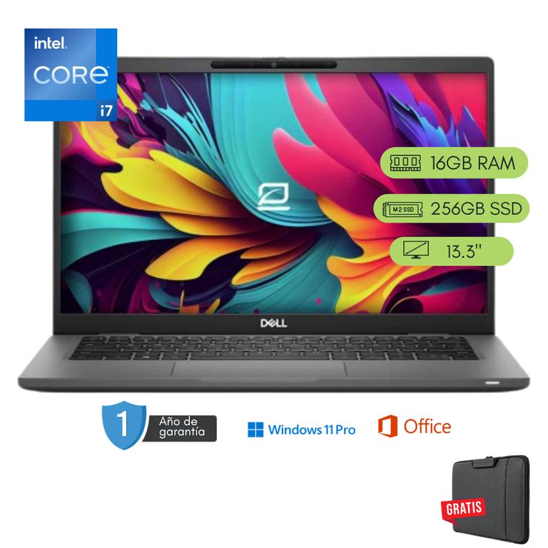 Laptop Latitude 7320 Core i7 de 11.ª generación 16GB RAM 256GB SSD 13.3pulgadas Reacondicionada