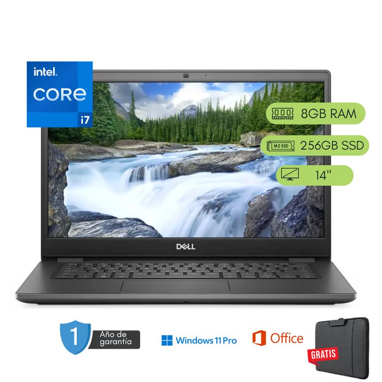 Laptop Latitude 3410 Core i7 10ma 8GB RAM 256 GB SSD Reacondicionada