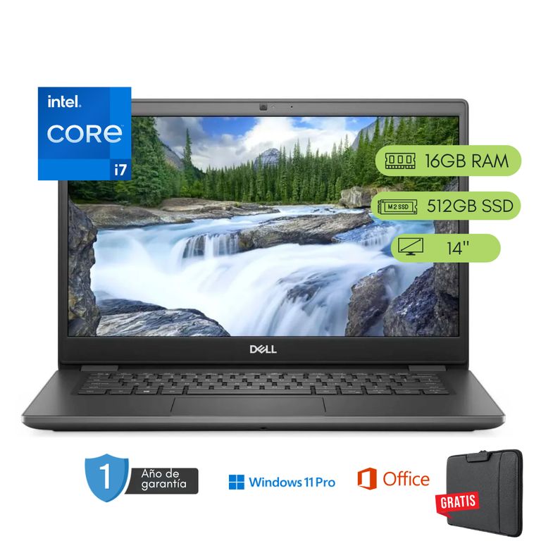 Laptop Latitude 3410 Core i7 10ma 16GB RAM 512 GB SSD Reacondicionada