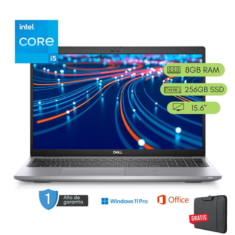Laptop Latitude 5520 Core i5 11va 8GB RAM 256 GB SSD Reacondicionada
