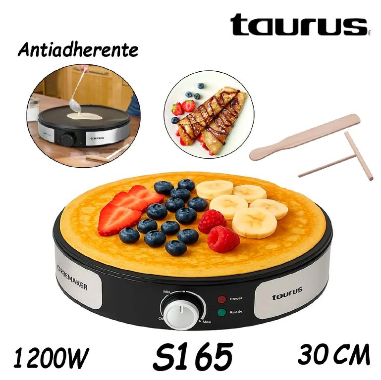Crepera Con Placa Antiadherente Incluye Espatula y Esparcidor S165