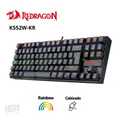 REDRAGON - Teclado Kumara Rainbow Negro K552-KR Red Switch Sp Español