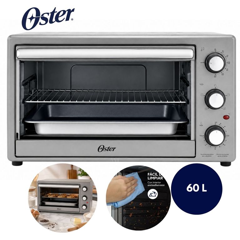 Horno Eléctrico XL 60 Litros con Convección y Rostizador TSSTTV60MNS Gris