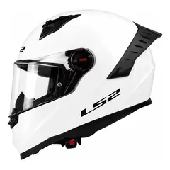LS2 - Casco Cosmos Blanco Brillo Escarchado Visor Trasparente