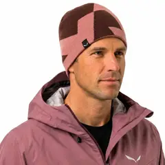 SALEWA - Gorro de lana reversible Pure - Etruscan red