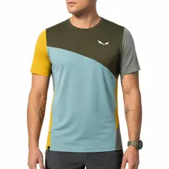SALEWA - Polo manga corta Puez Dry - Dark olive