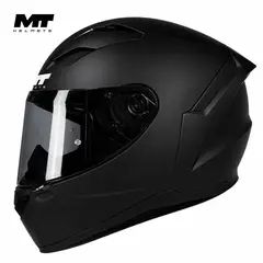 MT HELMETS - CASCO SEGMENT PURE A1 NEGRO MATE VISOR OSCURO CERTIFICACIÓN DOT