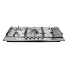 ANYHOGAR - Encimera Cocina A Gas Acero Inoxidable 5 Quemadores Platos
