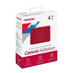 Toshiba - Disco Duro Externo 4 TB Canvio Advance Rojo