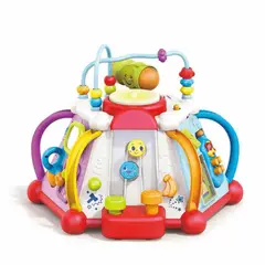 GENERICO - Centro De Actividades Pirámide Multifuncional Para Bebés Con Luces Sonido Y Micrófono