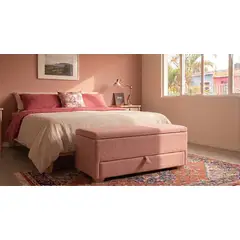 MAVISAC - Baúl Caly Plaza King Tela Aterciopelada - Rosa