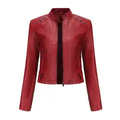 GIOIO - Chaqueta Efecto Cuero Mujer